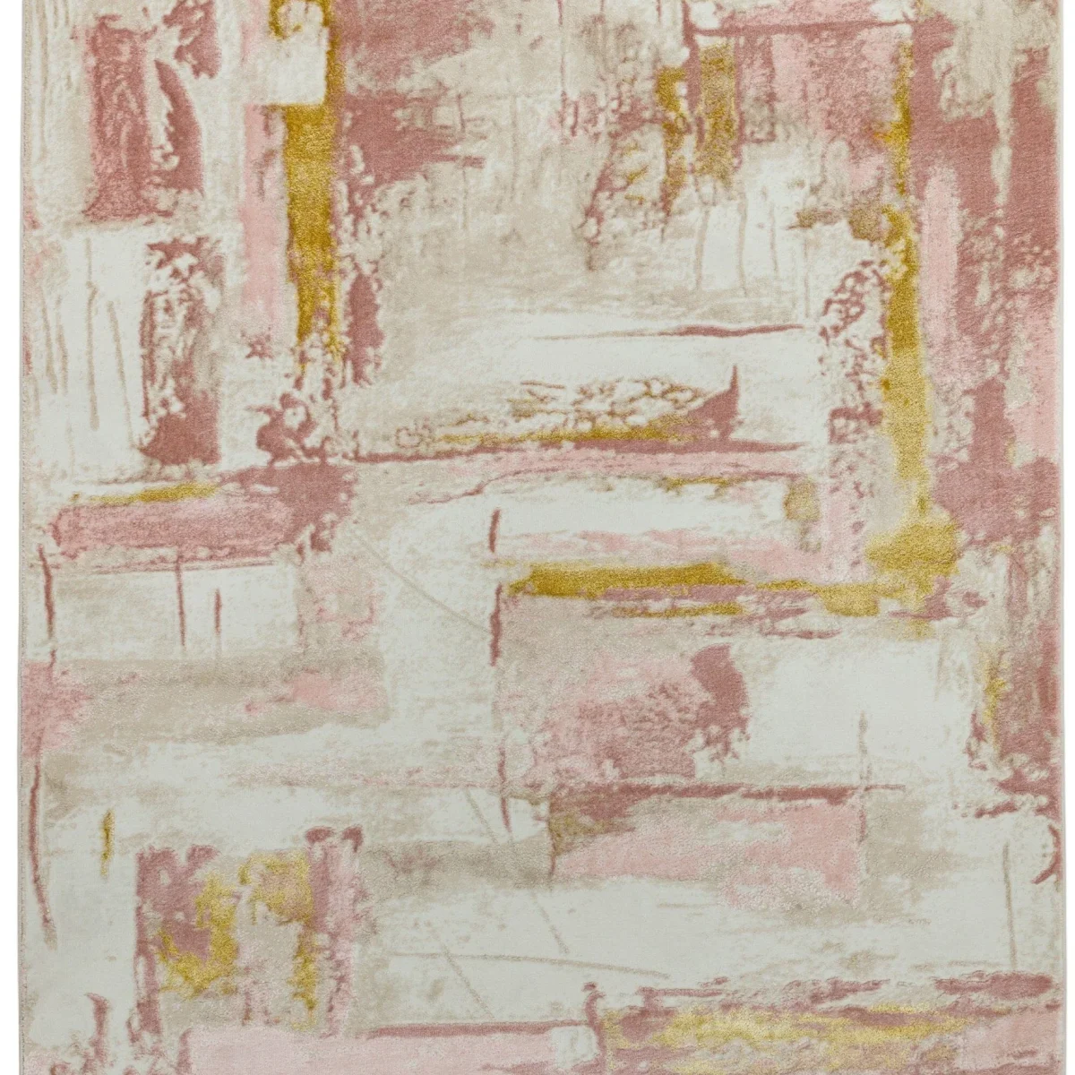 Covor pufos roz modern model abstract geometric Orion Decor Pink 10 mm 80x150 cm ORIO0801500001