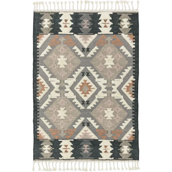 Covor lucrat manual traditional model tribal geometric Paloma Zanzibar 4-20 mm 120x170 cm PALO120170PA01