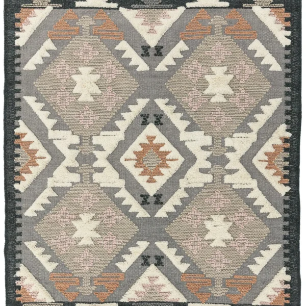 Covor lucrat manual traditional model tribal geometric Paloma Zanzibar 4-20 mm 120x170 cm PALO120170PA01