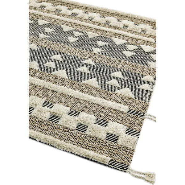 Covor lucrat manual traditional model tribal geometric Paloma Casablanca 4-20 mm 160x230 cm PALO160230PA04