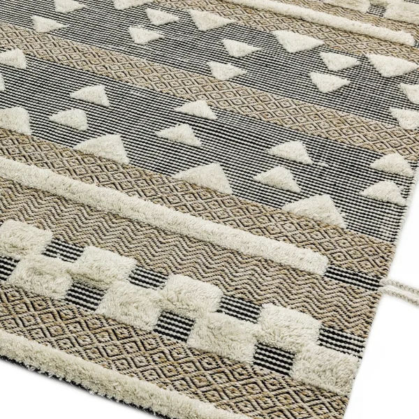 Covor lucrat manual traditional model tribal geometric Paloma Casablanca 4-20 mm 160x230 cm PALO160230PA04