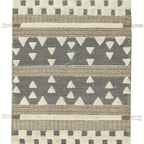 Covor lucrat manual traditional model tribal geometric Paloma Casablanca 4-20 mm 160x230 cm PALO160230PA04