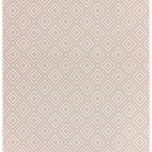 Covor roz modern outdoor model geometric Patio Pink Jewel 4 mm 80x150 cm PATI0801500013