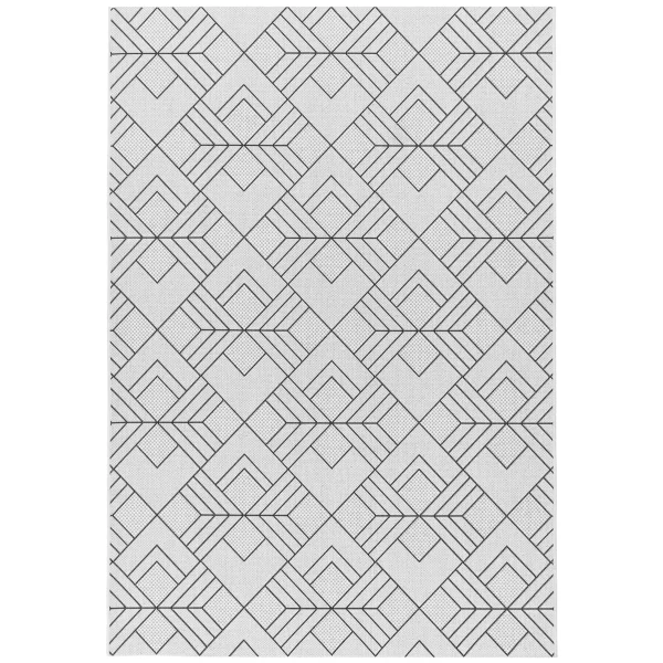 Covor ivory modern outdoor model geometric Patio Deco Ivory 4 mm 80x150 cm PATI0801500016