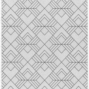 Covor ivory modern outdoor model geometric Patio Deco Ivory 4 mm 80x150 cm PATI0801500016