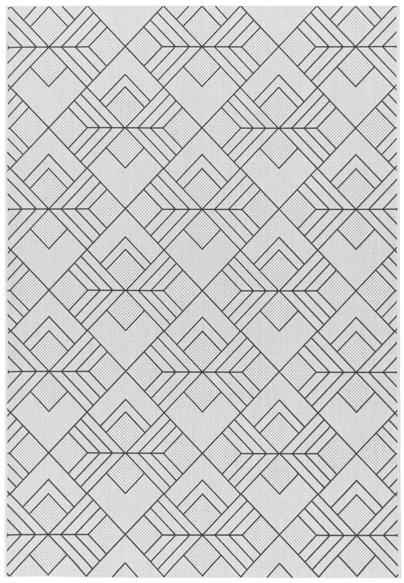 Covor ivory modern outdoor model geometric Patio Deco Ivory 4 mm 80x150 cm PATI0801500016