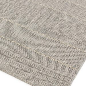 Covor bej modern outdoor model geometric Patio Beige Stripe 4 mm 80x150 cm PATI0801500003