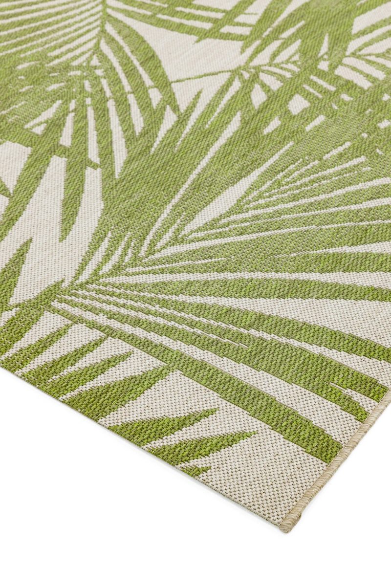 Covor verde modern outdoor model geometric Patio Green Palm 4 mm 120x170 cm PATI1201700015 - imagine 3