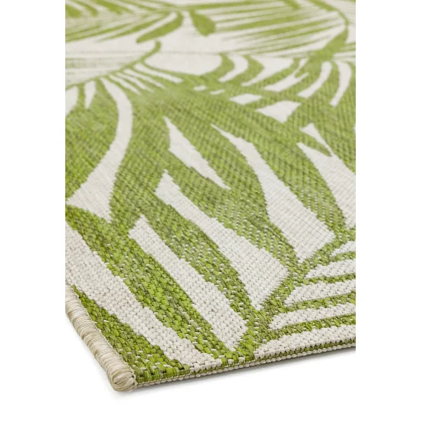 Covor verde modern outdoor model geometric Patio Green Palm 4 mm 80x150 cm PATI0801500015