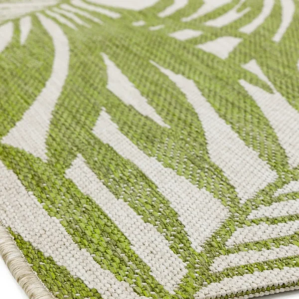Covor verde modern outdoor model geometric Patio Green Palm 4 mm 80x150 cm PATI0801500015