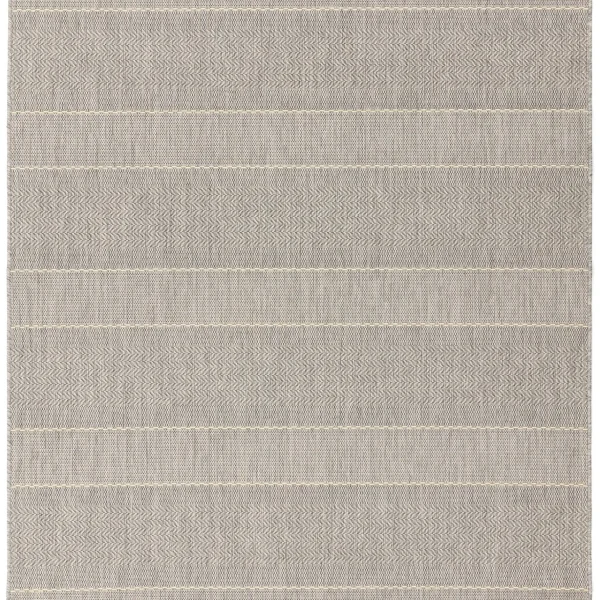 Covor bej modern outdoor model geometric Patio Beige Stripe 4 mm 80x150 cm PATI0801500003