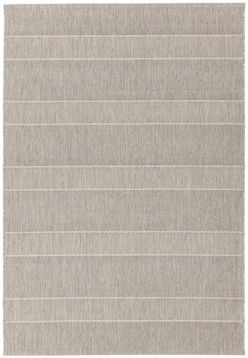 Covor bej modern outdoor model geometric Patio Beige Stripe 4 mm 80x150 cm PATI0801500003