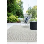 Covor gri modern outdoor model geometric Patio Diamond Grey 4 mm 80x150 cm PATI0801500011
