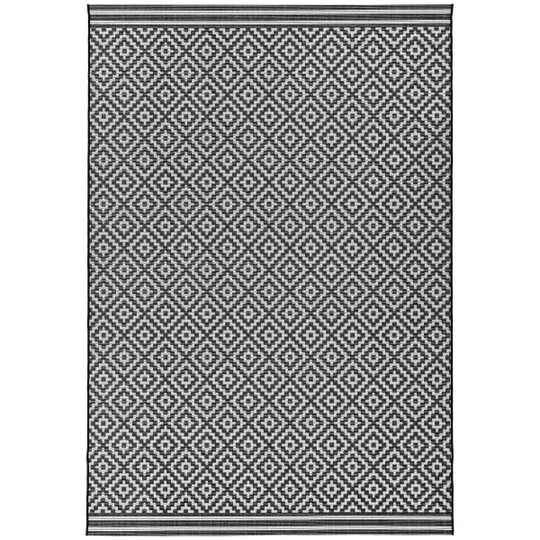 Covor mono modern outdoor model geometric Patio Diamond Mono 4 mm 80x150 cm PATI0801500012