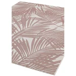 Covor roz modern outdoor model geometric Patio Pink Palm 4 mm 120x170 cm PATI1201700021