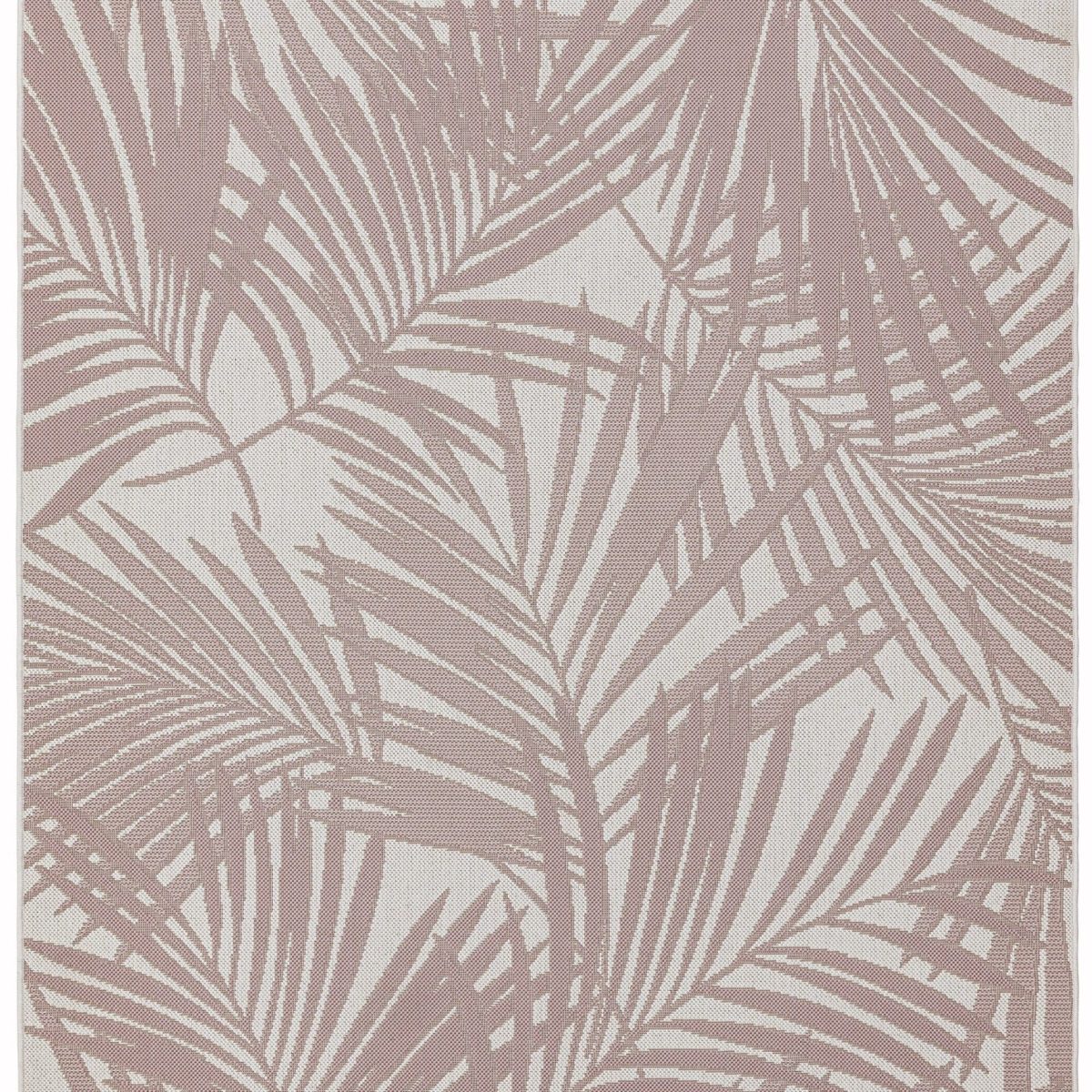 Covor roz modern outdoor model geometric Patio Pink Palm 4 mm 120x170 cm PATI1201700021