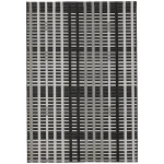 Covor negru modern outdoor model geometric Patio Black Grid 4 mm 80×150 cm PATI0801500022