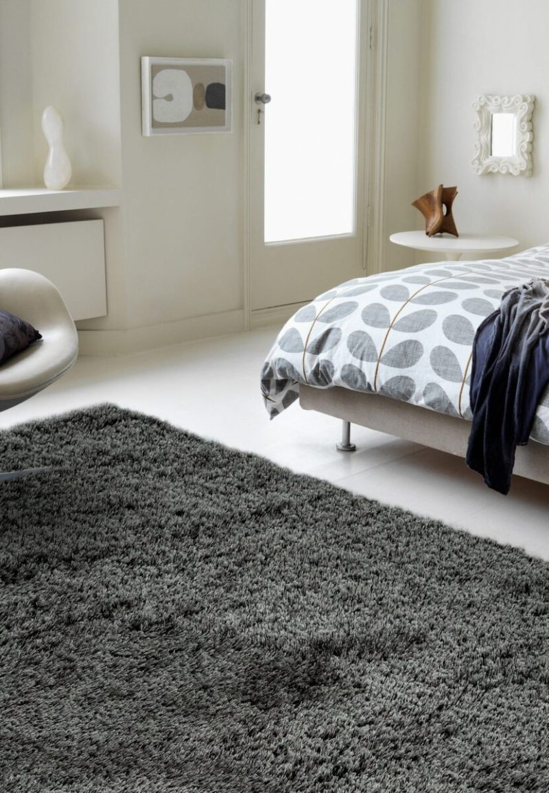 Covor pufos gri modern model uni Payton Charcoal 45 mm 200x290 cm PAYT200290CHAR - imagine 3