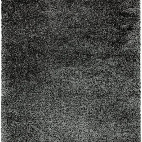Covor pufos gri modern model uni Payton Charcoal 45 mm 200x290 cm PAYT200290CHAR