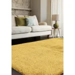 Covor pufos auriu modern model uni Payton Gold 45 mm 80x150 cm PAYT080150GOLD