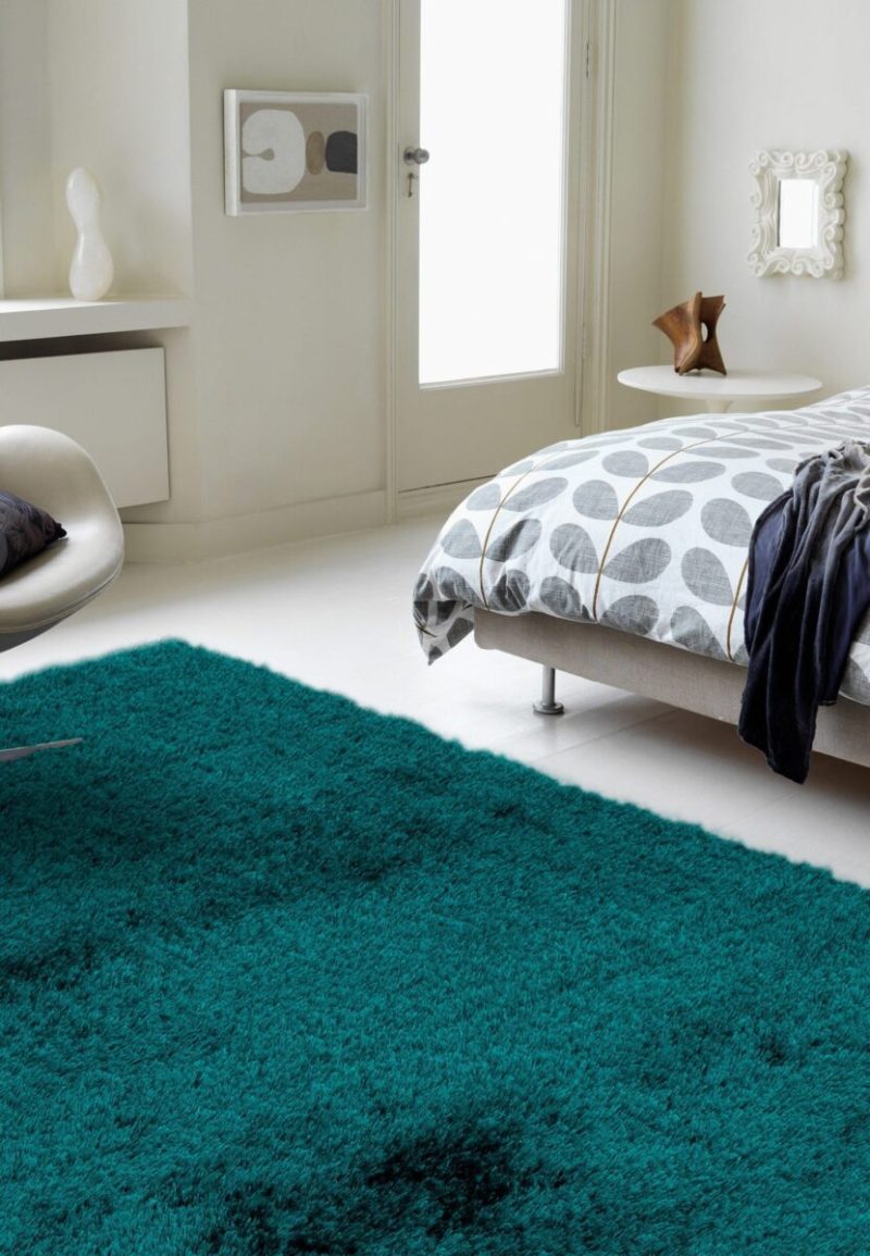 Covor pufos teal modern model uni Payton Teal 45 mm 160x230 cm PAYT160230TEAL - imagine 3
