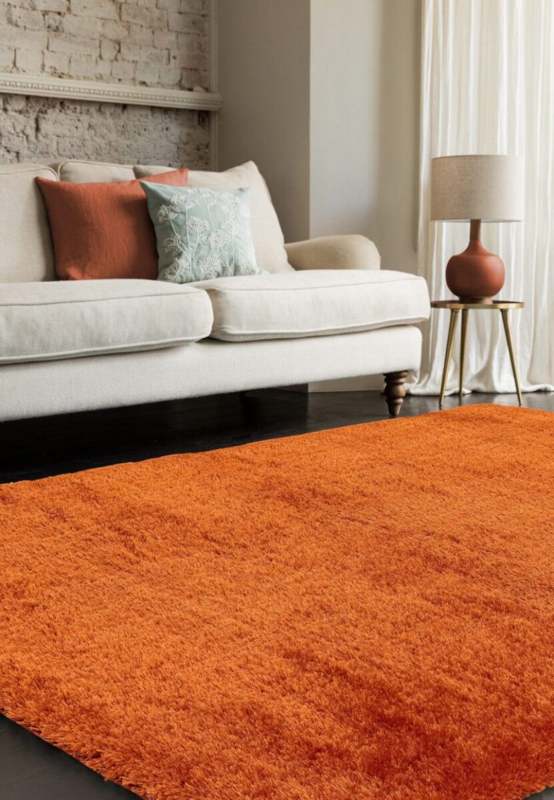 Covor pufos orange modern model uni Payton Orange 45 mm 160x230 cm PAYT160230ORAN - imagine 3