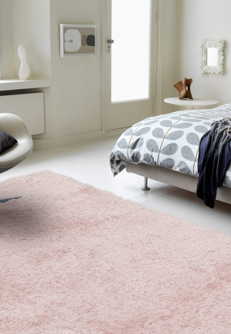 Covor pufos roz modern model uni Payton Pink 45 mm 160x230 cm PAYT160230PINK