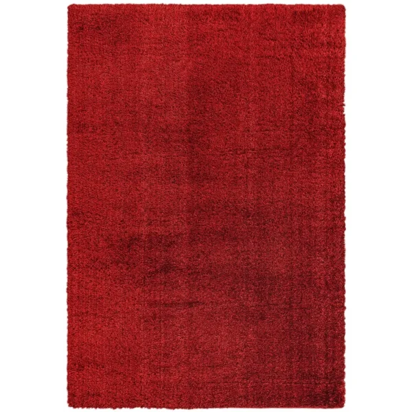 Covor pufos rosu modern model uni Payton Red 45 mm 80x150 cm PAYT080150REDD