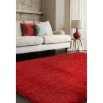 Covor pufos rosu modern model uni Payton Red 45 mm 80x150 cm PAYT080150REDD
