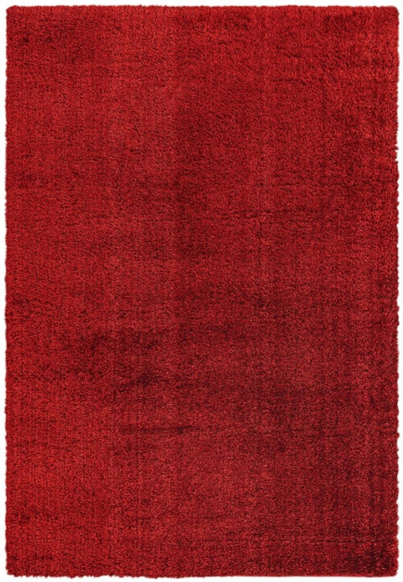 Covor pufos rosu modern model uni Payton Red 45 mm 80x150 cm PAYT080150REDD