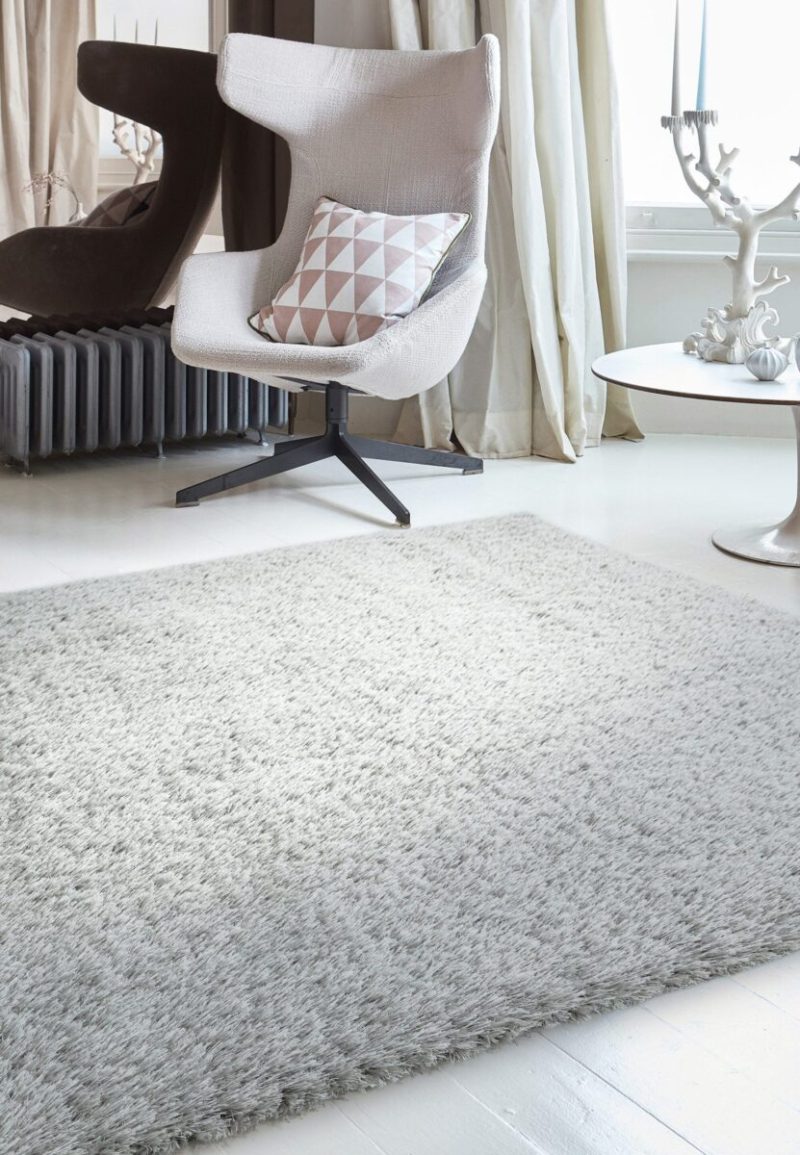 Covor pufos argintiu modern model uni Payton Silver 45 mm 160x230 cm PAYT160230SILV - imagine 3
