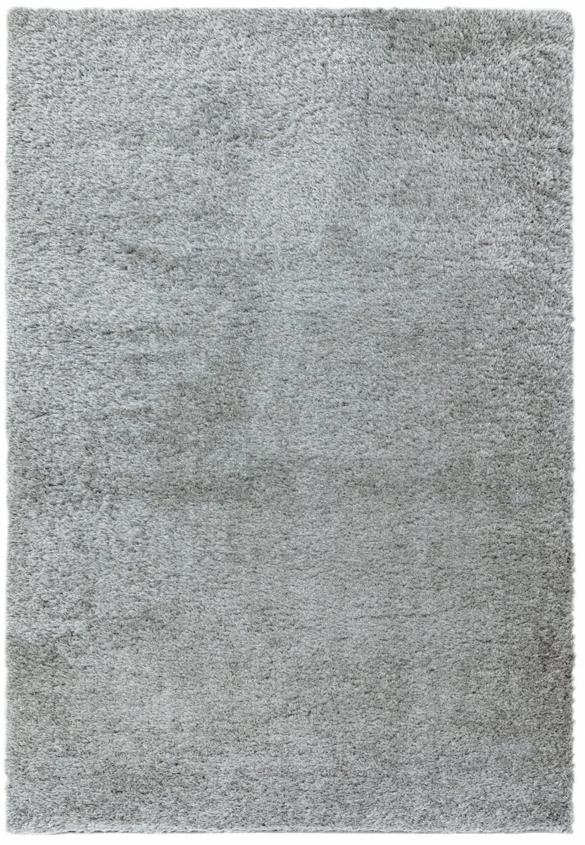 Covor pufos argintiu modern model uni Payton Silver 45 mm 120×170 cm PAYT120170SILV