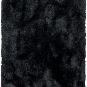 Covor pufos negru lucrat manual modern model uni Plush Black 75 mm 140x200 cm PLUS140200BLAC