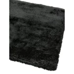 Covor pufos negru lucrat manual modern model uni Plush Black 75 mm 70x140 cm PLUS070140BLAC