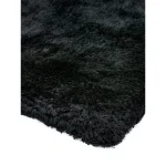 Covor pufos negru lucrat manual modern model uni Plush Black 75 mm 140x200 cm PLUS140200BLAC