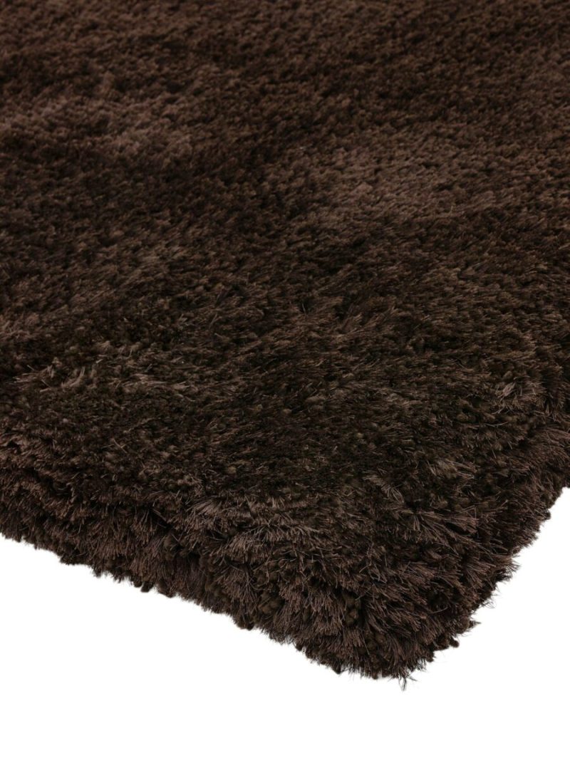 Covor pufos dark maro lucrat manual modern model uni Plush Dark Chocolate 75 mm 70x140 cm PLUS070140CHOC - imagine 4