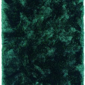 Covor pufos verde lucrat manual modern model uni Plush Emerald 75 mm 70x140 cm PLUS070140EMER