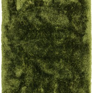 Covor pufos verde lucrat manual modern model uni Plush Green 75 mm 160x230 cm PLUS160230GREE