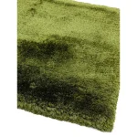 Covor pufos verde lucrat manual modern model uni Plush Green 75 mm 120x170 cm PLUS120170GREE