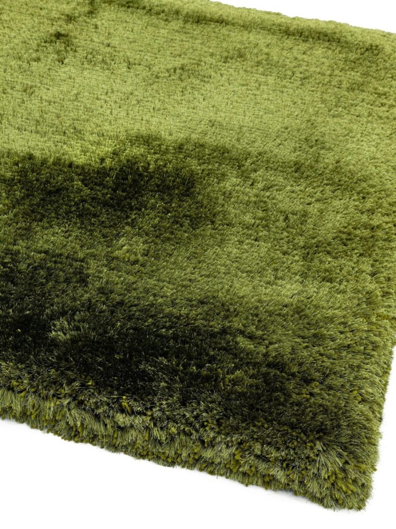 Covor pufos verde lucrat manual modern model uni Plush Green 75 mm 120x170 cm PLUS120170GREE - imagine 4