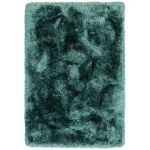 Covor pufos petrol lucrat manual modern model uni Plush Petrol 75 mm 140×200 cm PLUS140200PETR