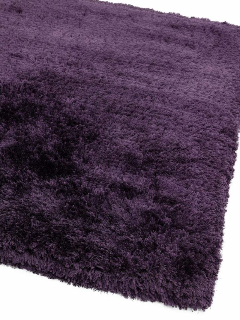 Covor pufos violet lucrat manual modern model uni Plush Purple 75 mm 70x140 cm PLUS070140PURP - imagine 3