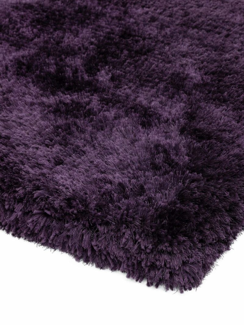 Covor pufos violet lucrat manual modern model uni Plush Purple 75 mm 70x140 cm PLUS070140PURP - imagine 4