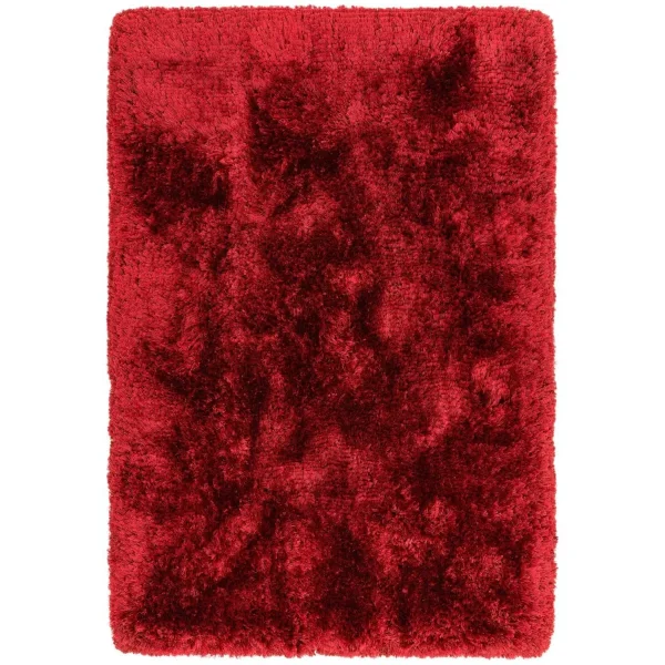 Covor pufos rosu lucrat manual modern model uni Plush Red 75 mm 200x300 cm PLUS200300REDD