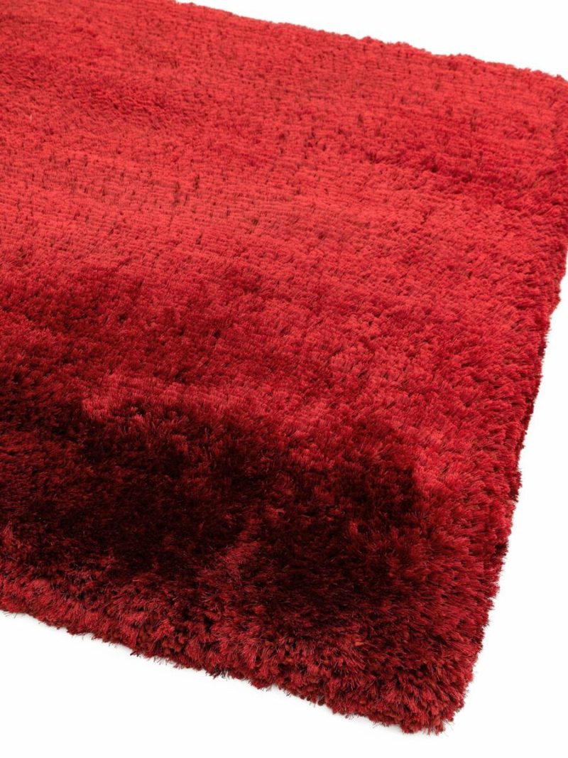 Covor pufos rosu lucrat manual modern model uni Plush Red 75 mm 160x230 cm PLUS160230REDD - imagine 3