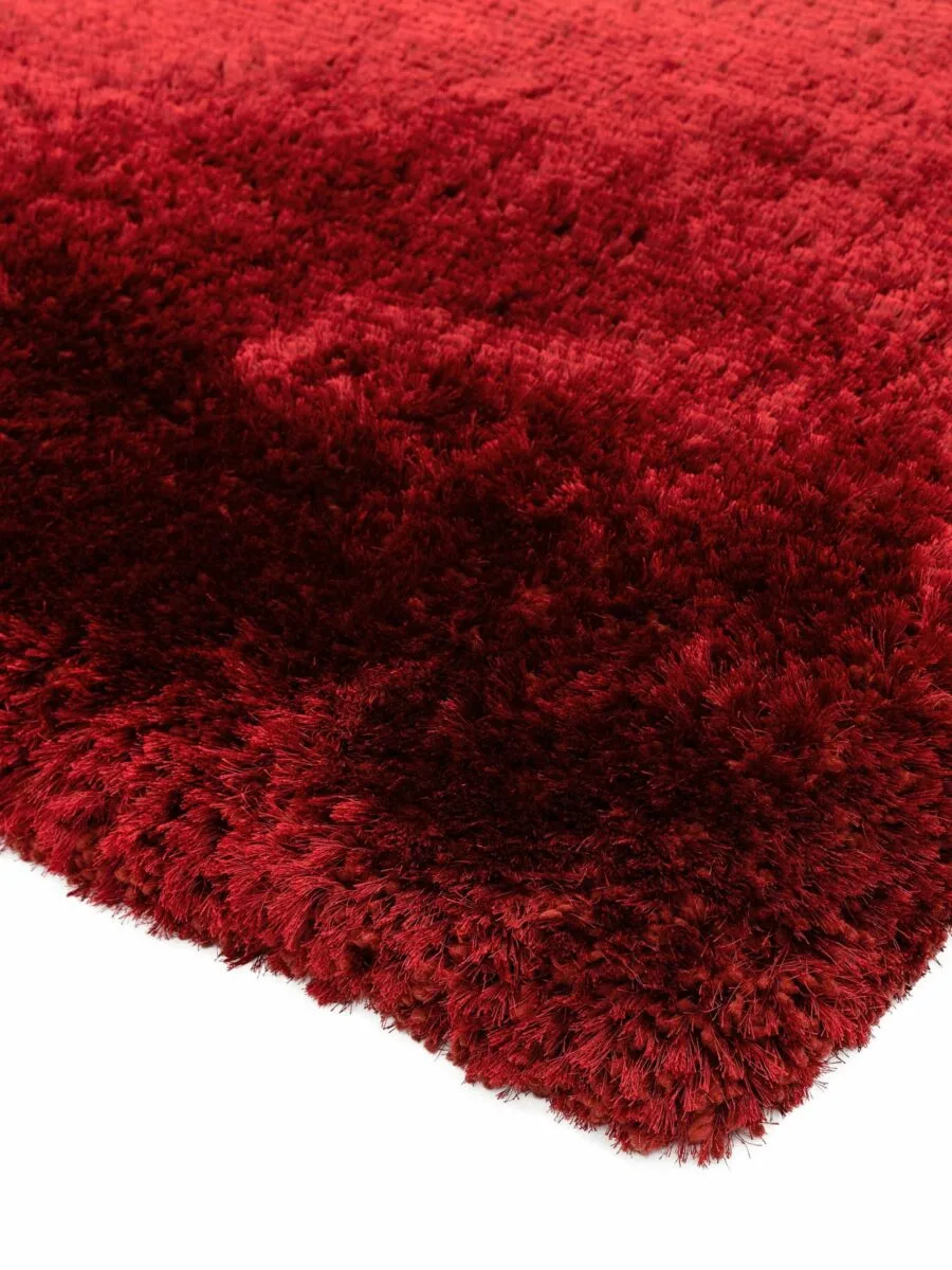 Covor pufos rosu lucrat manual modern model uni Plush Red 75 mm 120x170 cm PLUS120170REDD - imagine 4