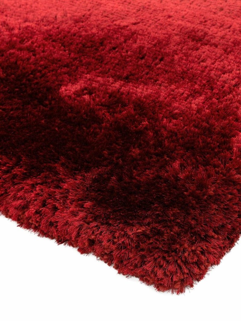 Covor pufos rosu lucrat manual modern model uni Plush Red 75 mm 160x230 cm PLUS160230REDD - imagine 4
