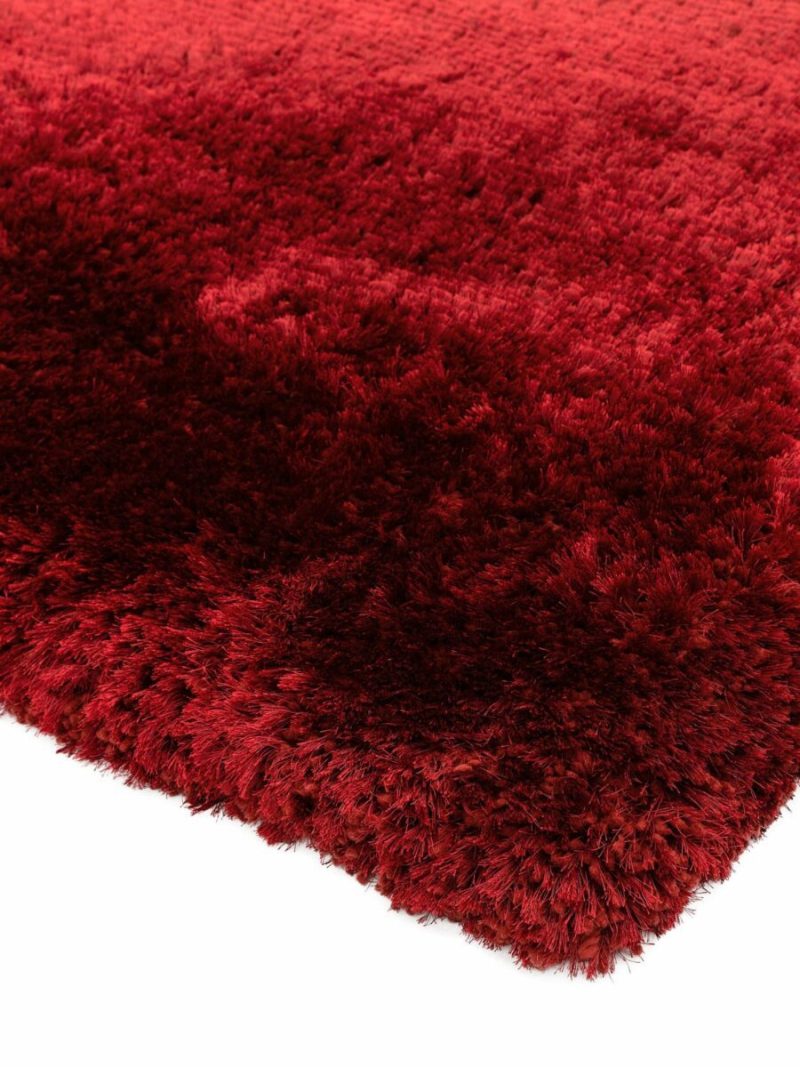 Covor pufos rosu lucrat manual modern model uni Plush Red 75 mm 200x300 cm PLUS200300REDD - imagine 4