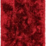 Covor pufos rosu lucrat manual modern model uni Plush Red 75 mm 120×170 cm PLUS120170REDD