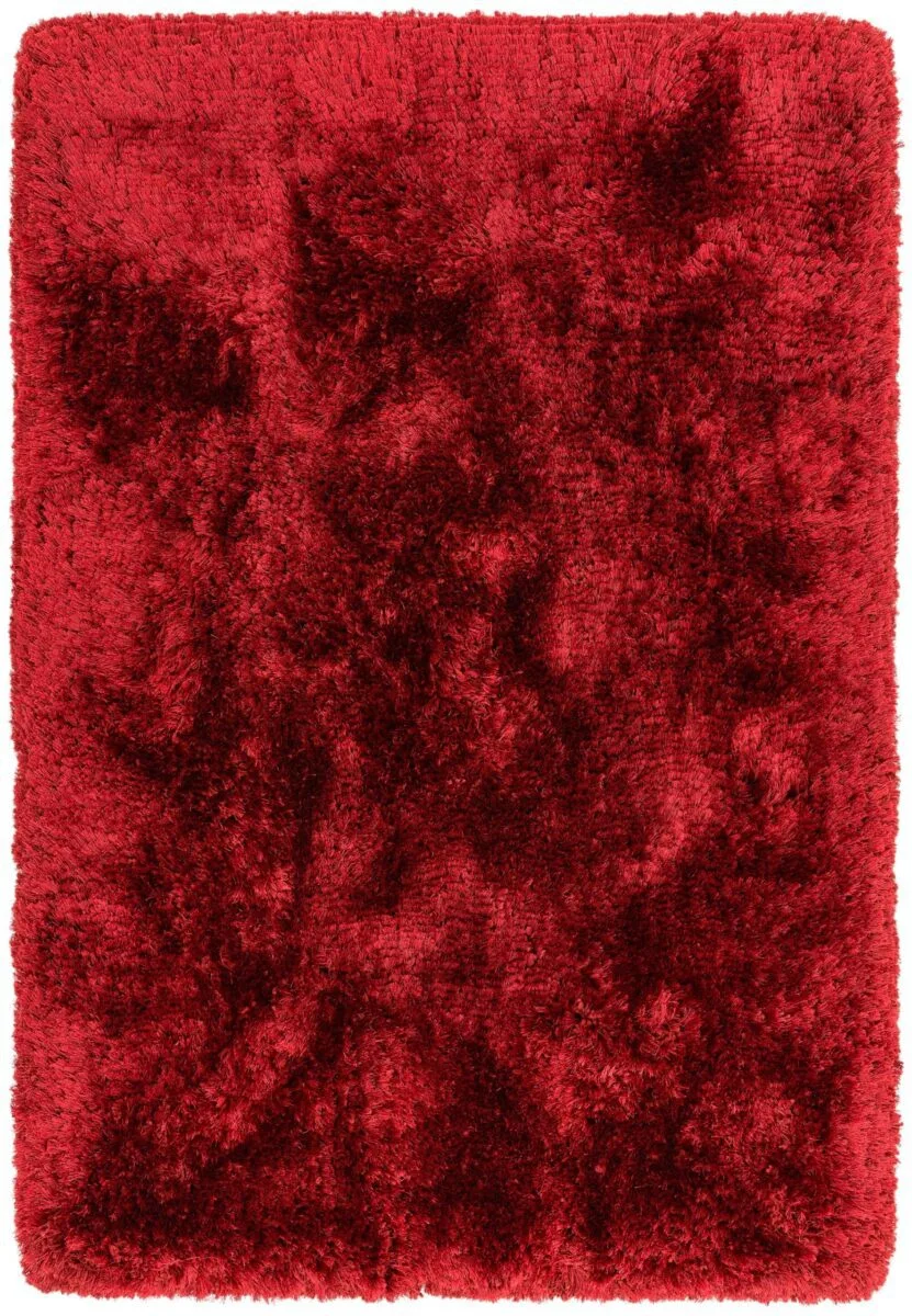Covor pufos rosu lucrat manual modern model uni Plush Red 75 mm 120×170 cm PLUS120170REDD